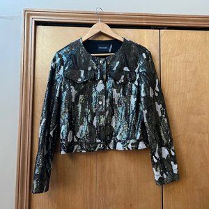 DOLCE CABO Sequin Denim Jacket - Camouflage - #7442 Women's sz S